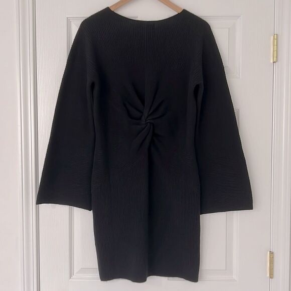 NAADAM collection wool cashmere Twist-back ribbed mini dress Sz small - Picture 9 of 11